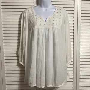 Style & Co  Embellished Peasant Top!!
